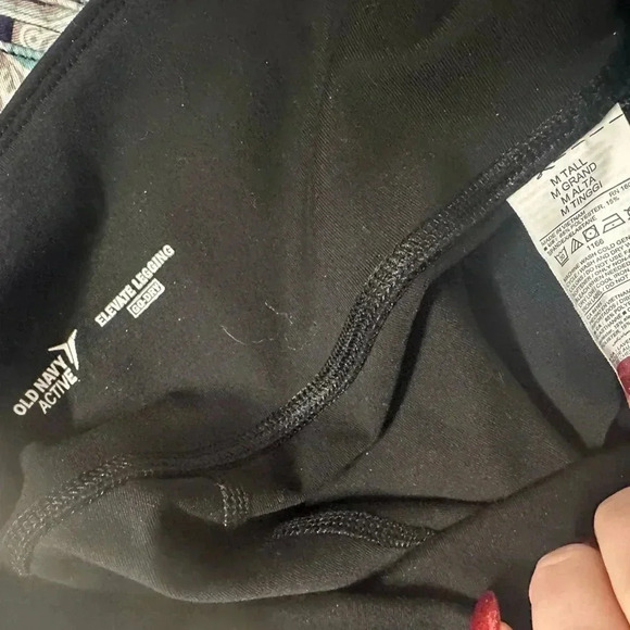 Old Navy Black Leggings High Waist Full Length Stretchy - Picture 3 of 4